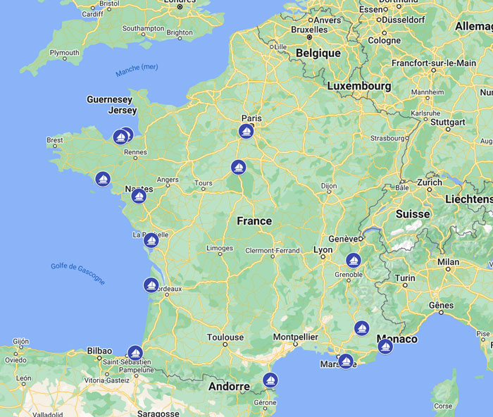 La carte des Finnistes